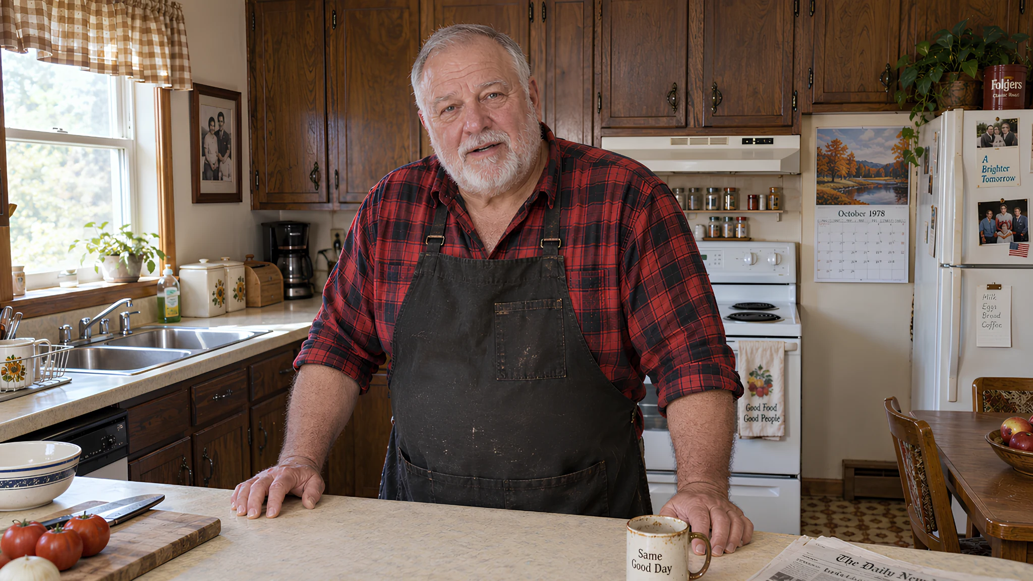 Dale Kuenning at a kitchen counter